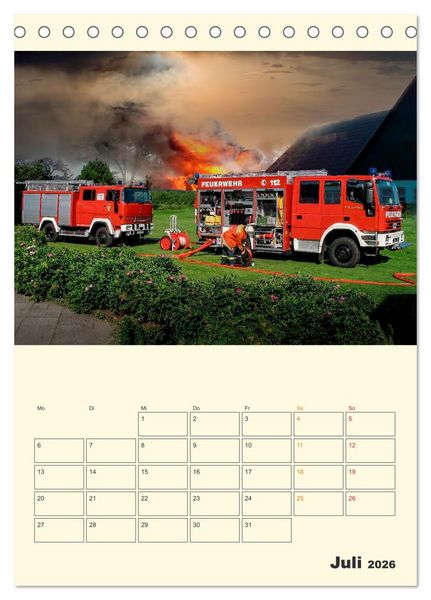 Produktbild: Feuerwehr - der Kalender (Tischkalender 2026 DIN A5 hoch), CALVENDO Monatskalender