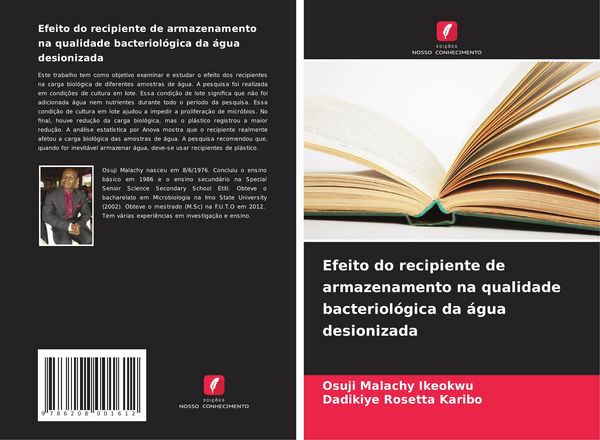 Produktbild: Efeito do recipiente de armazenamento na qualidade bacteriol&oacute;gica da &aacute;gua desionizada