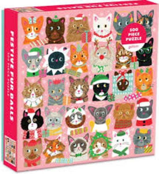 Festive Furballs 500 Piece Puzzle