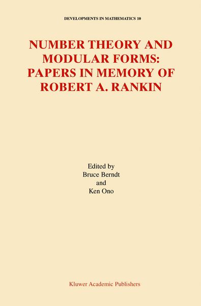 Produktbild: Number Theory and Modular Forms