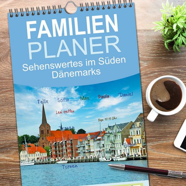 Produktbild: Familienplaner 2026 - Sehenswertes im S&uuml;den D&auml;nemarks mit 5 Spalten (Wandkalender, 21 x 45 cm) CALVENDO