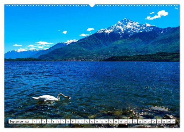 Produktbild: Bezaubernder Comer See (hochwertiger Premium Wandkalender 2026 DIN A2 quer), Kunstdruck in Hochglanz