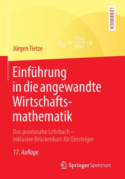 Produktbild: Einf&uuml;hrung in die angewandte Wirtschaftsmathematik