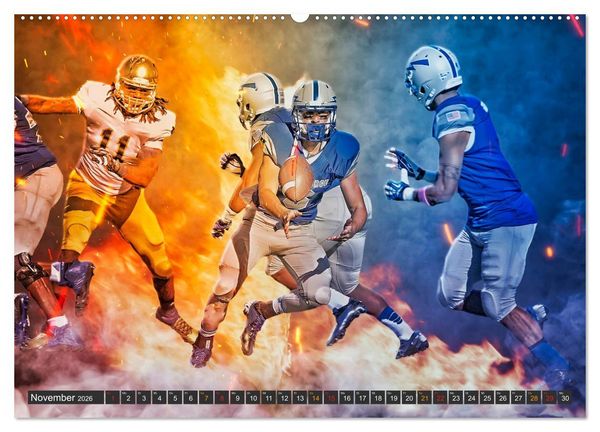 Produktbild: Faszination American Football (hochwertiger Premium Wandkalender 2026 DIN A2 quer), Kunstdruck in Hochglanz