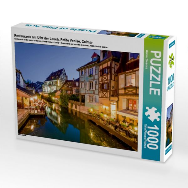 Produktbild: CALVENDO Puzzle Restaurants am Ufer der Lauch, Petite Venise, Colmar | 1000 Teile Lege-Gr&ouml;&szlig;e 64x48cm Foto-Puzzle f&uuml;r gl&uuml;ckliche Stunden