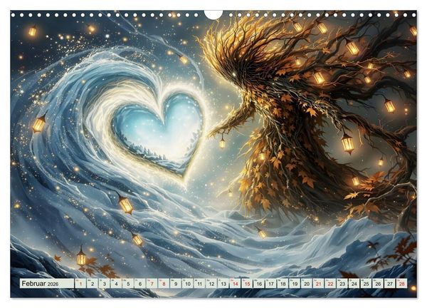 Produktbild: M&auml;rchenhafte Magie &ndash; Jahresmonate im Zeichen der Natur (Wandkalender 2026 DIN A3 quer), CALVENDO Monatskalender