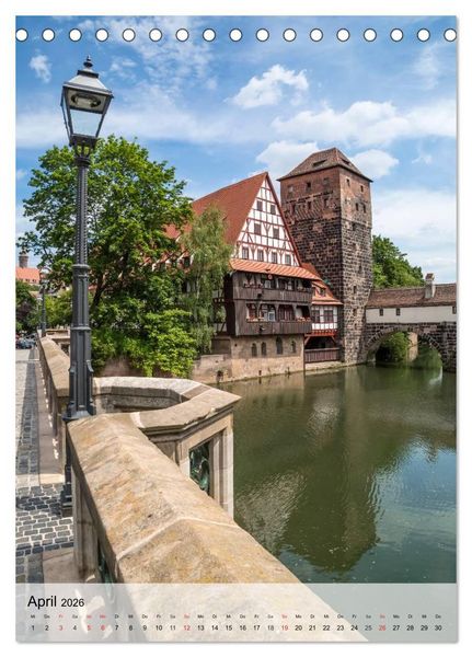 Produktbild: N&Uuml;RNBERG Charmante Altstadt (Tischkalender 2026 DIN A5 hoch), CALVENDO Monatskalender