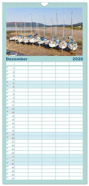 Produktbild: Familienplaner 2026 - Exmoor National Park mit 5 Spalten (Wandkalender, 21 x 45 cm) CALVENDO