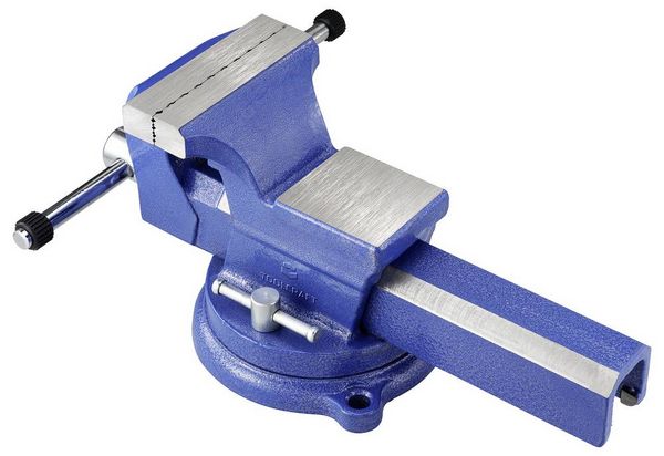 Produktbild: TOOLCRAFT Schraubstock TO-10398732 Backenbreite: 125 mm Spann-Weite (max.): 150 mm