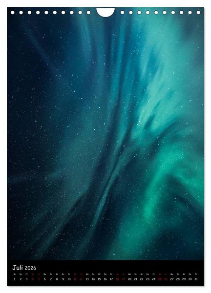 Produktbild: Polarlichtkalender (Wandkalender 2026 DIN A4 hoch), CALVENDO Monatskalender