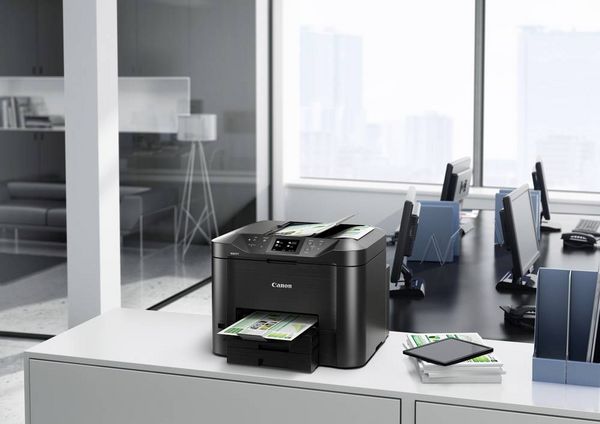 Produktbild: Canon Multifunktionsdrucker Tintenstrahl Farbe A4 Drucker, Scanner, Kopierer, Fax LAN, WLAN, Duplex, Duplex-ADF