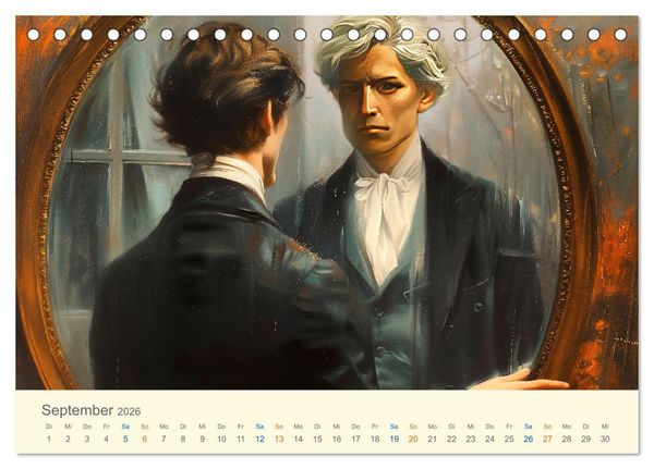Produktbild: Helden der Weltliteratur (Tischkalender 2026 DIN A5 quer), CALVENDO Monatskalender