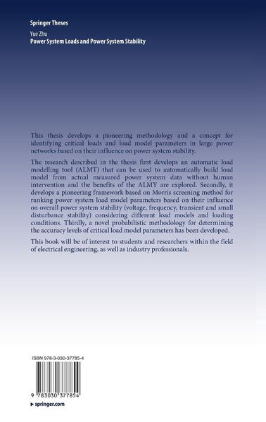 Produktbild: Power System Loads and Power System Stability