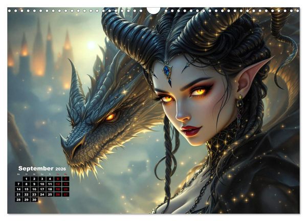 Produktbild: Goth Fantasie (Wandkalender 2026 DIN A3 quer), CALVENDO Monatskalender