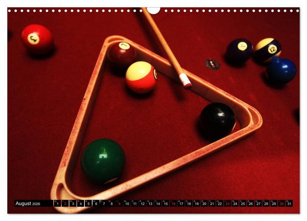 Produktbild: Billard. Konzentration - Sport - Spannung (Wandkalender 2026 DIN A3 quer), CALVENDO Monatskalender