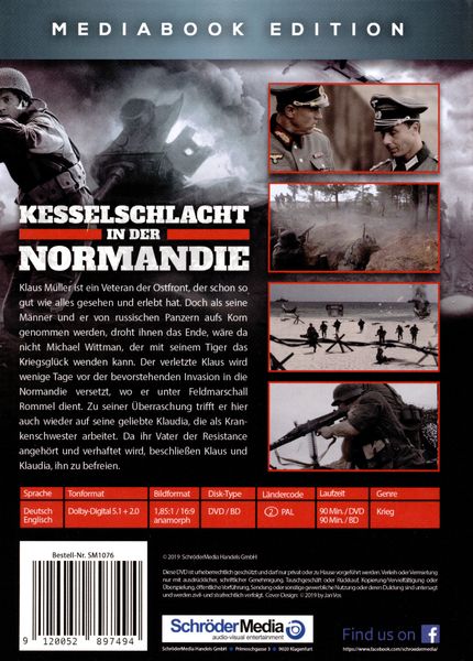 Produktbild: Kesselschlacht in der Normandie - MEDIABOOK + 12-seitiges Farbbooklet (+ Blu-ray)