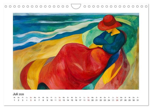 Produktbild: Expressionistisch durchs Jahr (Wandkalender 2026 DIN A4 quer), CALVENDO Monatskalender