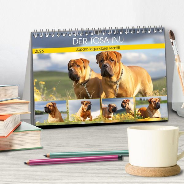 Produktbild: Der Tosa Inu. Japans legend&auml;rer Mastiff (Tischkalender 2026 DIN A5 quer), CALVENDO Monatskalender