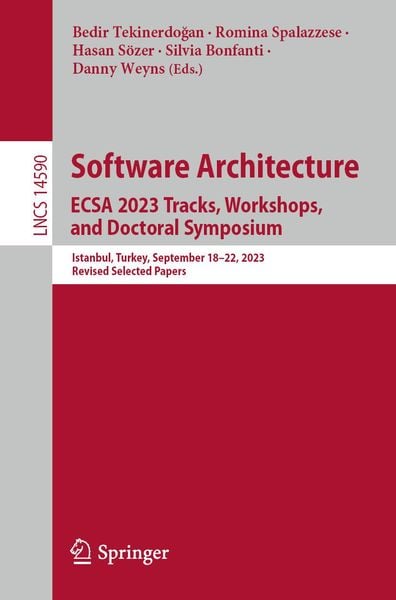 Produktbild: Software Architecture. ECSA 2023 Tracks, Workshops, and Doctoral Symposium