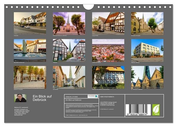 Produktbild: Ein Blick auf Delbr&uuml;ck (Wandkalender 2026 DIN A4 quer), CALVENDO Monatskalender