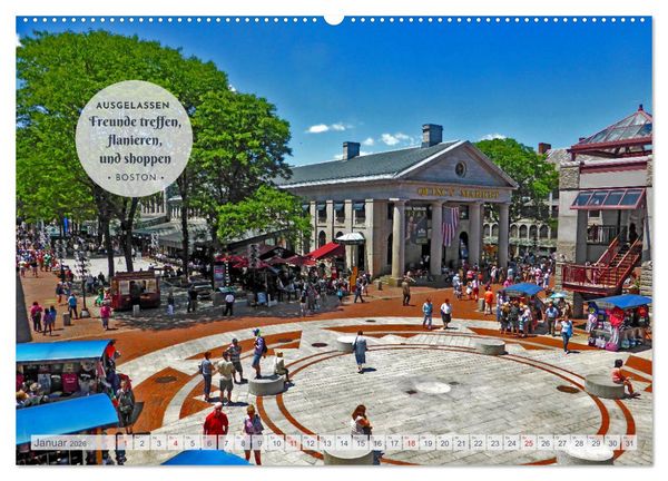 Produktbild: Neuengland USA Kalender 2026 (Wandkalender 2026 DIN A2 quer), CALVENDO Monatskalender