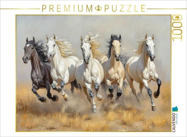 Produktbild: CALVENDO Puzzle Das Pferd als Ausdruck von Dynamik und Kraft | 1000 Teile Lege-Gr&ouml;&szlig;e 64x48cm Foto-Puzzle f&uuml;r gl&uuml;ckliche Stunden