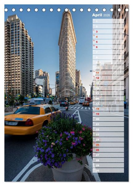 Produktbild: New York City Geburtstagskalender (Tischkalender 2026 DIN A5 hoch), CALVENDO Monatskalender