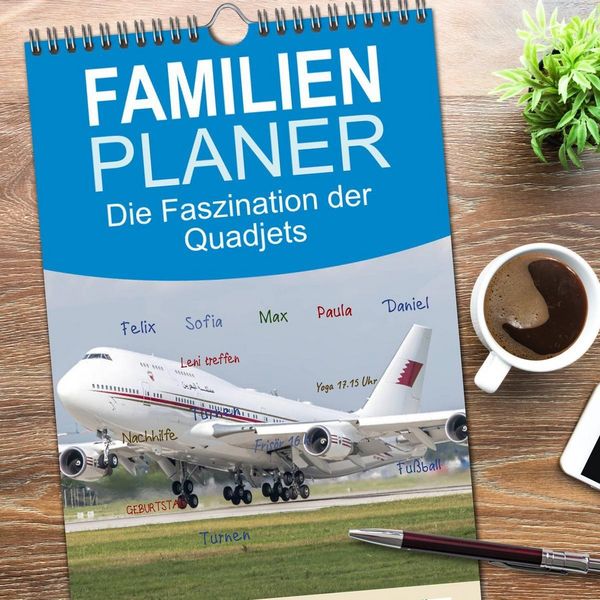 Produktbild: Familienplaner 2026 - Die Faszination der Quadjets mit 5 Spalten (Wandkalender, 21 x 45 cm) CALVENDO