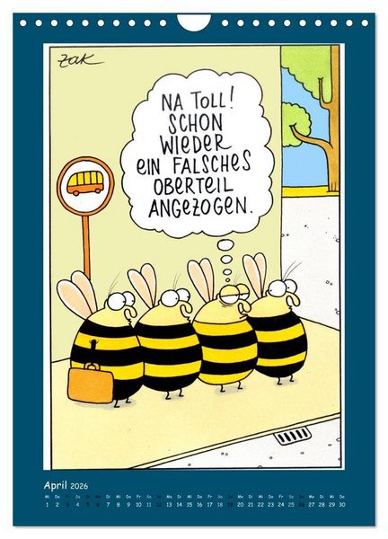 Produktbild: Na Toll! Comics von Martin Zak (Wandkalender 2026 DIN A4 hoch), CALVENDO Monatskalender