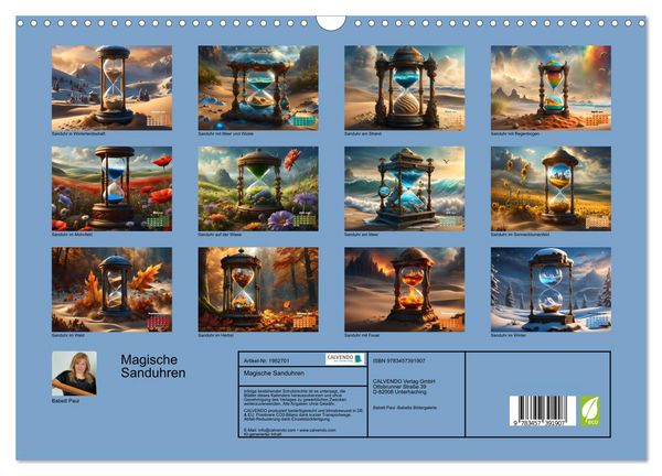 Produktbild: Magische Sanduhren (Wandkalender 2026 DIN A3 quer), CALVENDO Monatskalender