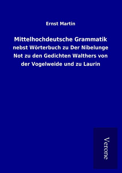 Produktbild: Mittelhochdeutsche Grammatik