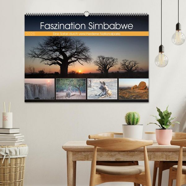 Produktbild: Faszination Simbabwe (Wandkalender 2026 DIN A2 quer), CALVENDO Monatskalender