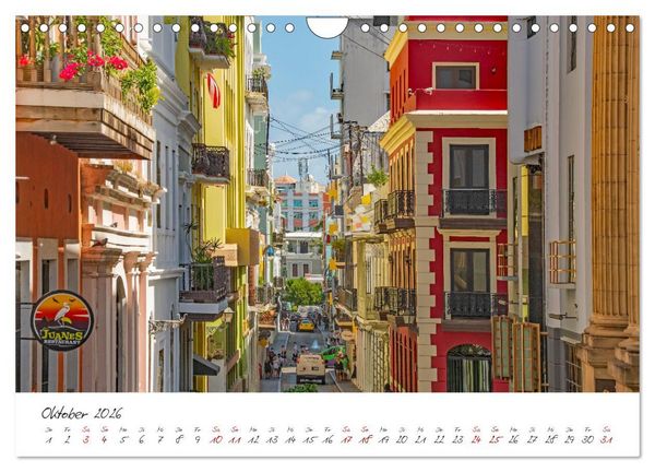 Produktbild: San Juan - Inselstadt in der Karibik (Wandkalender 2026 DIN A4 quer), CALVENDO Monatskalender