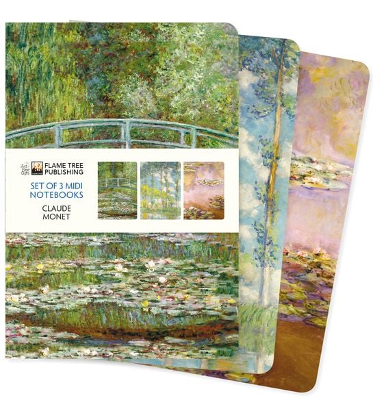 Produktbild: Dreier Set Mittelformat-Notizb&uuml;cher: Claude Monet