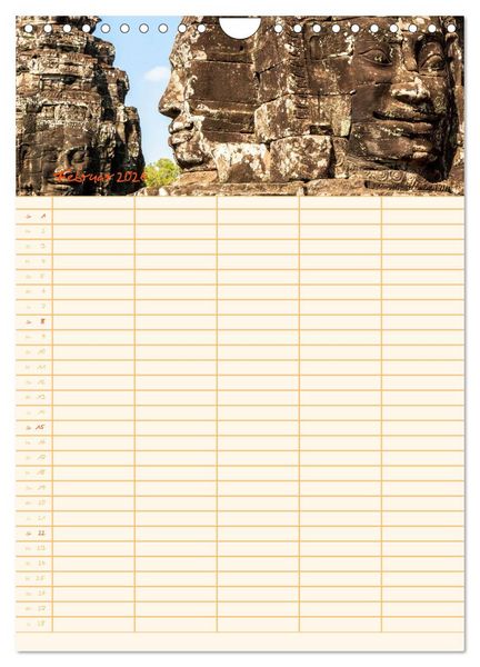 Produktbild: EXOTISCHES S&Uuml;DOSTASIEN - Familienplaner 2026 (Wandkalender 2026 DIN A4 hoch), CALVENDO Monatskalender