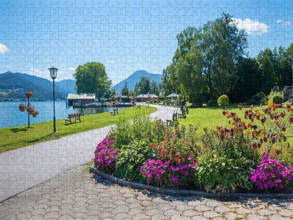 Produktbild: CALVENDO Puzzle Kurpark Bad Wiessee am Tegernsee | 1000 Teile Lege-Gr&ouml;&szlig;e 64x48cm Foto-Puzzle f&uuml;r gl&uuml;ckliche Stunden