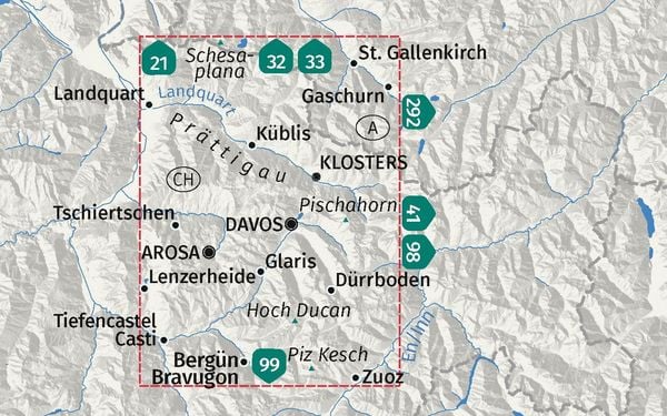 Produktbild: KOMPASS Wanderkarte 113 Davos, Arosa, Pr&auml;ttigau, Klosters 1:40.000