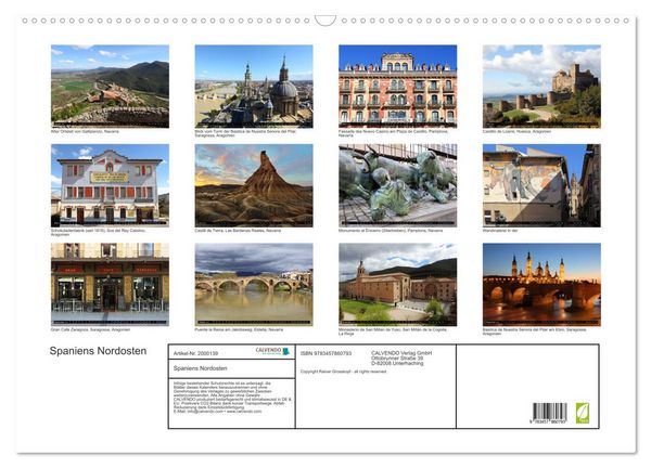 Produktbild: Spaniens Nordosten (Wandkalender 2026 DIN A2 quer), CALVENDO Monatskalender