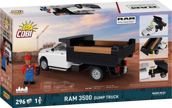 Produktbild: COBI 24659 - RAM 3500 Dump Truck, Bausatz 1:35, 296/1 Klemmbausteine