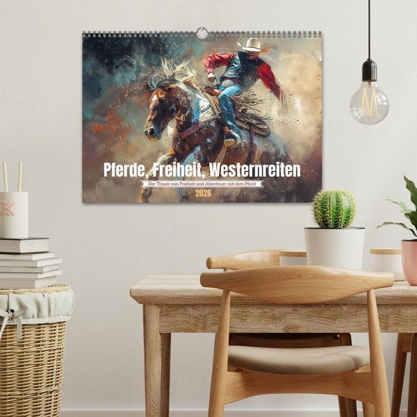 Produktbild: Pferde, Freiheit, Westernreiten (Wandkalender 2026 DIN A3 quer), CALVENDO Monatskalender