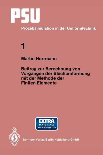 Produktbild: Beitrag zur Berechnung von Vorg&auml;ngen der Blechumformung mit der Methode der Finiten Elemente