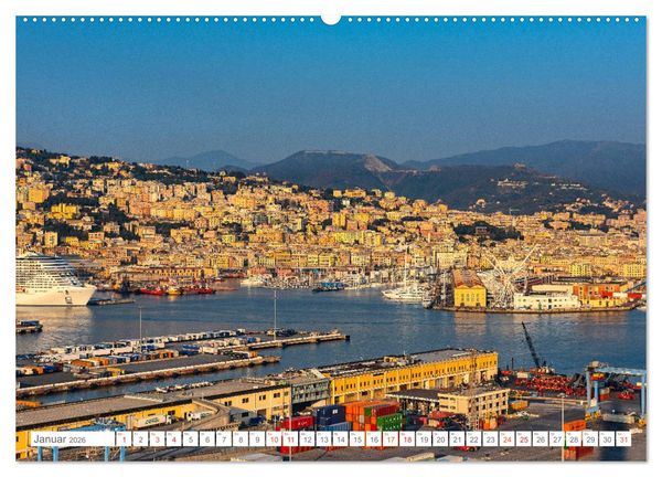 Produktbild: Genua - Die facettenreiche Sch&ouml;nheit (hochwertiger Premium Wandkalender 2026 DIN A2 quer), Kunstdruck in Hochglanz