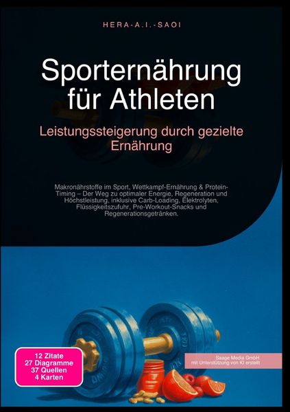 Produktbild: Sportern&auml;hrung f&uuml;r Athleten: Leistungssteigerung durch gezielte Ern&auml;hrung