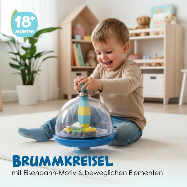 Produktbild: alldoro - Brummkreisel Eisenbahn, interaktiver Kreisel