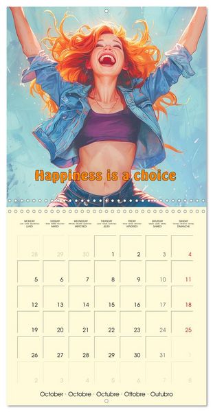 Produktbild: Welcome Beautiful Life. Quotes to brighten your year (Wall Calendar 2026 12 &times; 12 Inch) CALVENDO 12 Month Wall Calendar