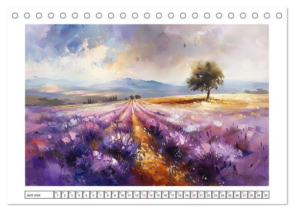 Produktbild: Toskana bis Provence (Tischkalender 2026 DIN A5 quer), CALVENDO Monatskalender