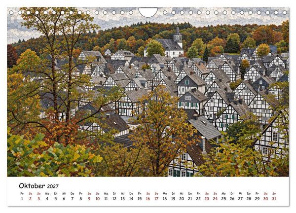 Produktbild: Deutschland als Mosaik. Stadt f&uuml;r Stadt ein Kunstwerk (Wandkalender 2027 DIN A4 quer), CALVENDO Monatskalender