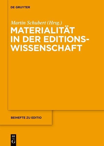 Produktbild: Materialit&auml;t in der Editionswissenschaft