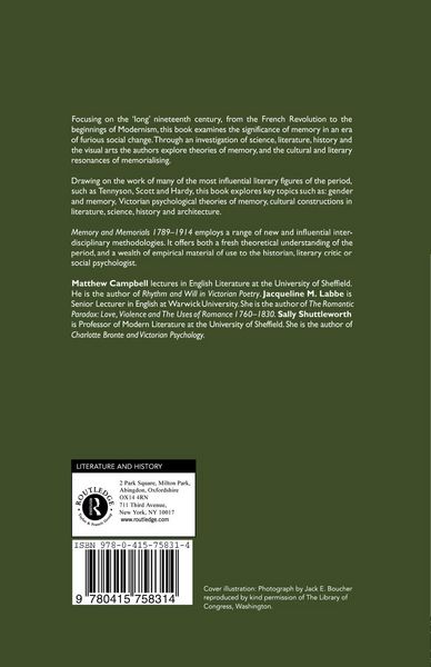 Produktbild: Memory and Memorials, 1789-1914
