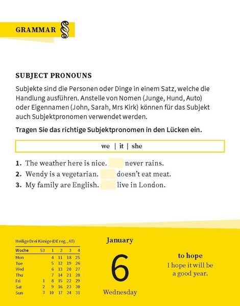 Produktbild: Langenscheidt Sprachkalender Englisch 2027
